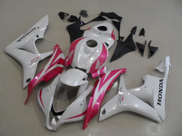 Discount 2007-2008 Pearl White with Pink Honda CBR600RR Motorbike Fairing Canada