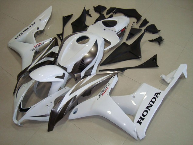 Discount 2007-2008 White Silver Honda CBR600RR Motorcycle Fairing Kits Canada