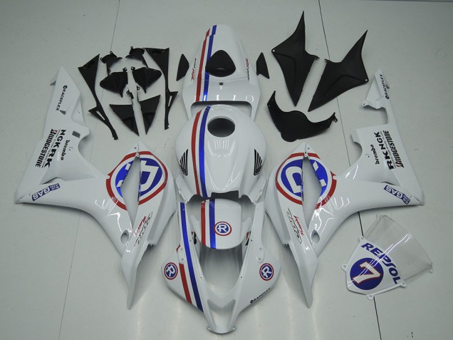 Discount 2007-2008 White Honda CBR600RR Motor Bike Fairings Canada