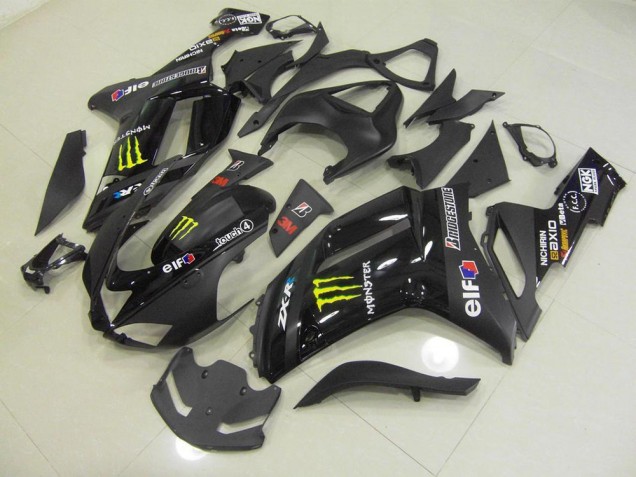 Discount 2007-2008 Black Monster Kawasaki ZX6R Motorcycle Fairings Canada