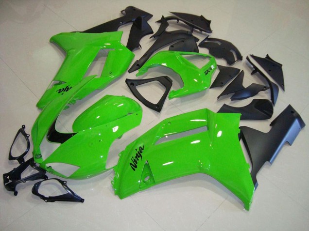 Discount 2007-2008 Green Matte Black Kawasaki ZX6R Motorcycle Fairing Canada