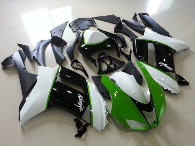 Discount 2007-2008 Green Black White Kawasaki ZX6R Motorcycle Fairing Kits Canada