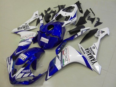 Discount 2007-2008 White Blue Tri Colour Yamaha YZF R1 Motorcycle Replacement Fairings Canada