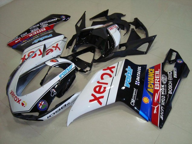 Discount 2007-2014 Black Xerox Ducati 848 1098 1198 Motorcycle Replacement Fairings Canada