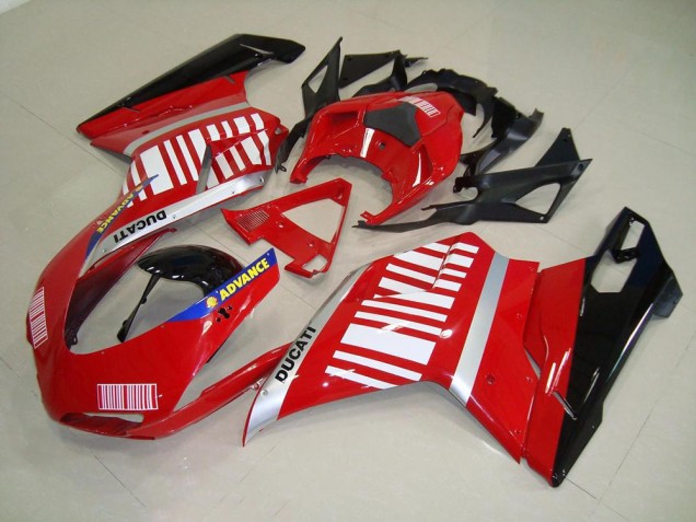 Discount 2007-2014 Red White Ducati 848 1098 1198 Motorcycle Fairings Canada