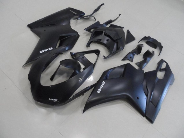 Discount 2007-2014 Matte Black with White 848 Ducati 848 1098 1198 Motorbike Fairings Canada