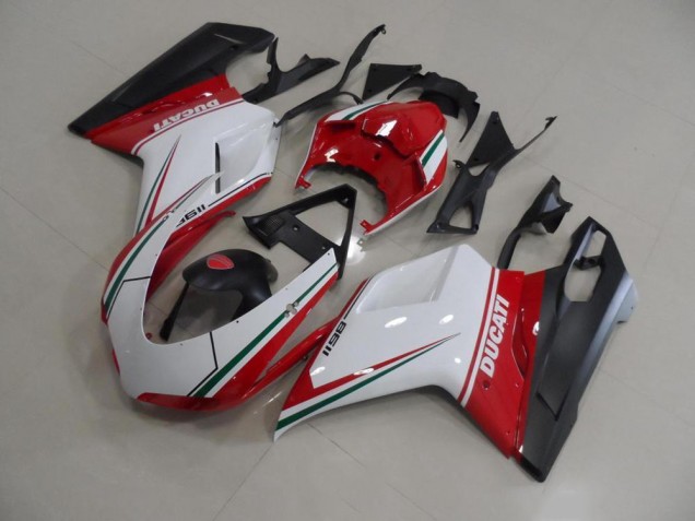 Discount 2007-2014 Red White Ducati 848 1098 1198 Replacement Motorcycle Fairings Canada