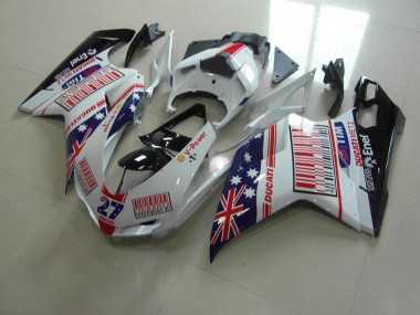 Discount 2007-2014 White Blue Red Ducati 848 1098 1198 Bike Fairings Canada