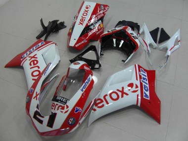 Discount 2007-2014 White Red Xerox Ducati 848 1098 1198 Bike Fairing Canada