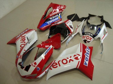 Discount 2007-2014 White Red Xerox Ducati 848 1098 1198 Bike Fairings Canada