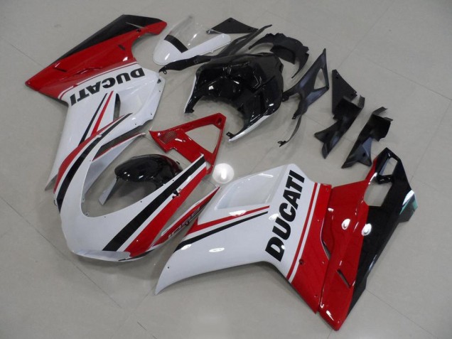 Discount 2007-2014 Red White Black Ducati 848 1098 1198 Bike Fairing Kit Canada