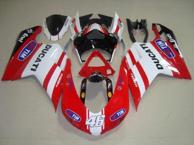 Discount 2007-2014 Red White 46 Ducati 848 1098 1198 Motorcycle Bodywork Canada