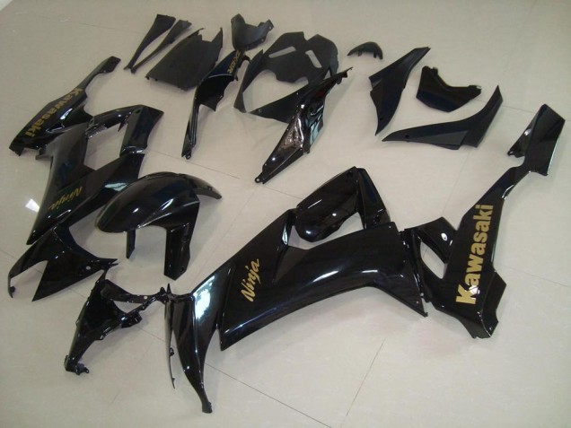 Discount 2008-2010 Glossy Black with Gold Sticker Kawasaki ZX10R Motorcycle Fairings Canada