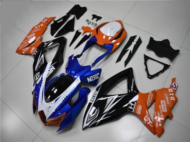 Discount 2008-2010 Blue Orange Suzuki GSXR 600/750 Motorcycle Fairings Kit Canada