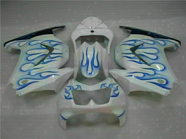 Discount 2008-2012 White Blue Flame Kawasaki EX250 Motorcycle Bodywork Canada