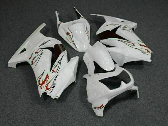 Discount 2008-2012 White Red Kawasaki EX250 Motorcycle Fairings Canada