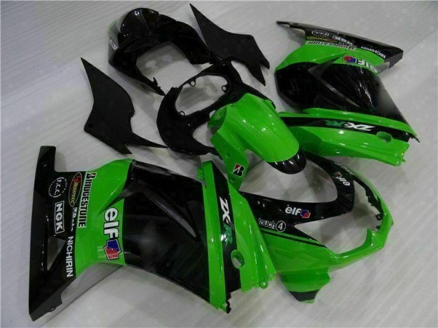 Discount 2008-2012 Black Green Kawasaki EX250 Motorcycle Fairings Canada