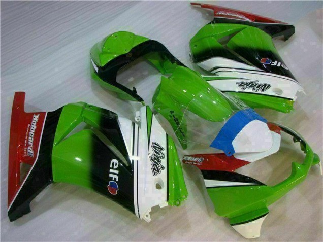 Discount 2008-2012 White Green Black Ninja Kawasaki EX250 Motorbike Fairing Canada