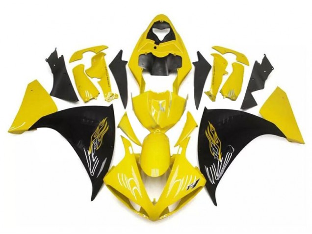 Discount 2009-2011 Yellow Black Yamaha YZF R1 Bike Fairings Canada