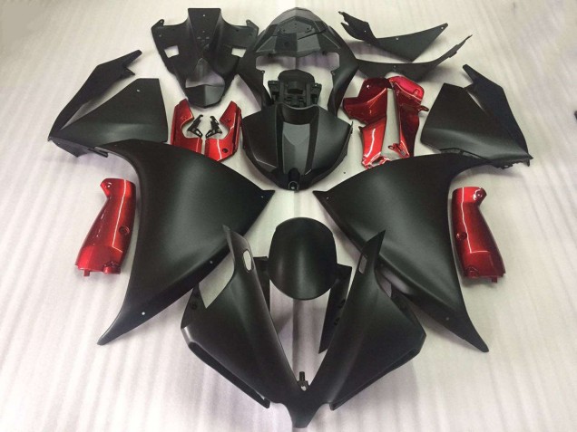 Discount 2009-2011 Matte Black Glossy Red Yamaha YZF R1 Motorcycle Fairings Kit Canada