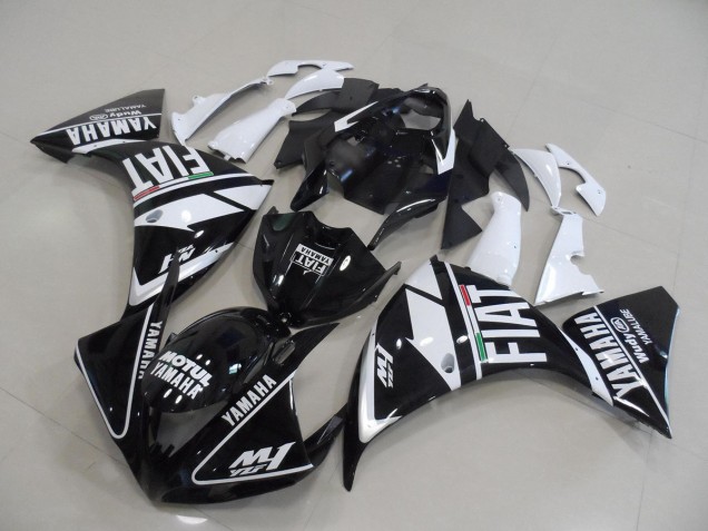 Discount 2009-2011 Black White Fiat Yamaha YZF R1 Bike Fairings Canada