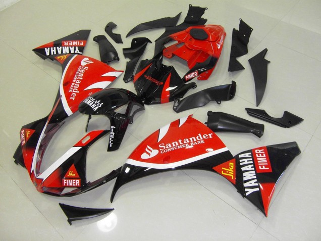 Discount 2009-2011 Red Black Santander Yamaha YZF R1 Replacement Fairings Canada