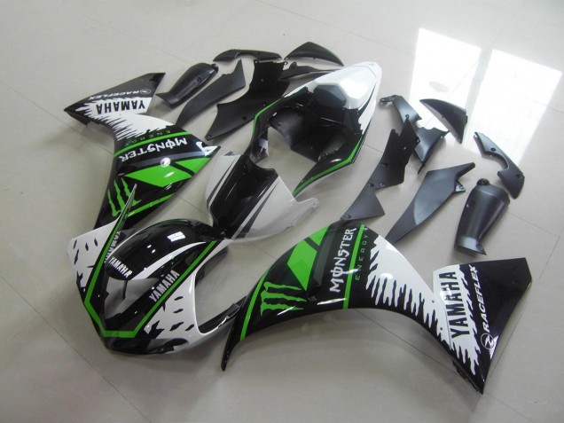 Discount 2009-2011 White Green Monster Yamaha YZF R1 Motorcycle Fairings Kit Canada