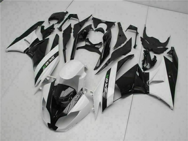 Discount 2009-2012 Black White Kawasaki ZX6R Motorcycle Fairings Canada