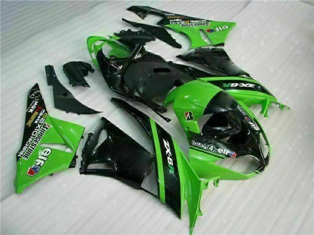 Discount 2009-2012 Green Black Kawasaki ZX6R Motor Bike Fairings Canada