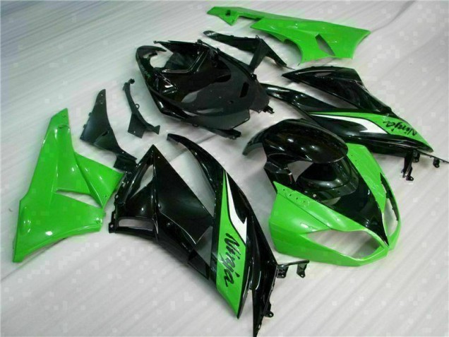 Discount 2009-2012 Black Green Kawasaki ZX6R Bike Fairing Kit Canada