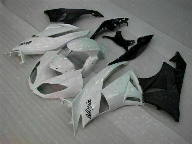 Discount 2009-2012 White Black Kawasaki ZX6R Motorcycle Fairings Kits Canada