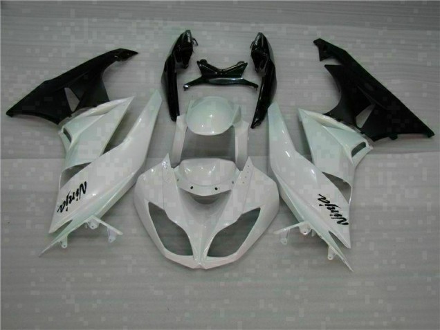 Discount 2009-2012 White Black Kawasaki ZX6R Motorcycle Fairings Kits Canada