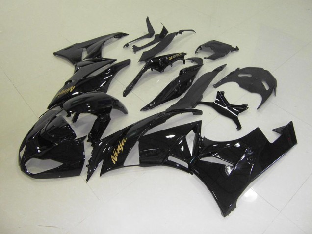 Discount 2009-2012 Black with Gold Sticker Kawasaki ZX6R Motorbike Fairing Canada