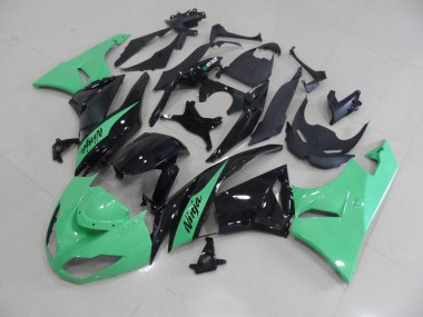 Discount 2009-2012 Metallic Green Kawasaki ZX6R Motorbike Fairing Kits Canada