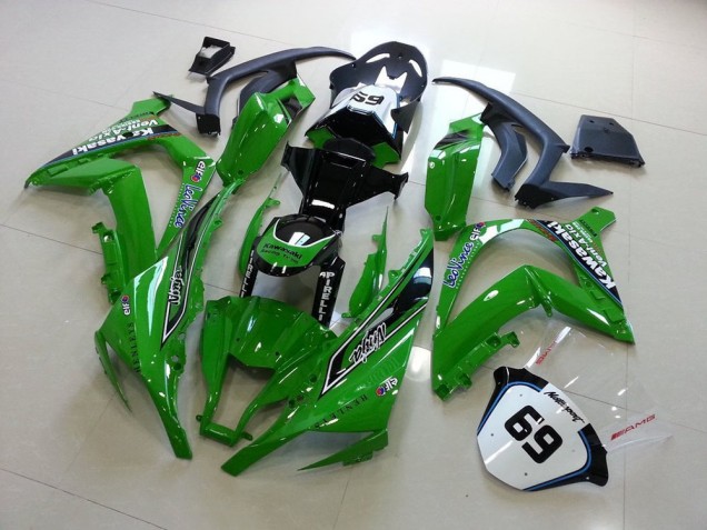 Discount 2011-2015 Green Kawasaki ZX10R Moto Fairings Canada