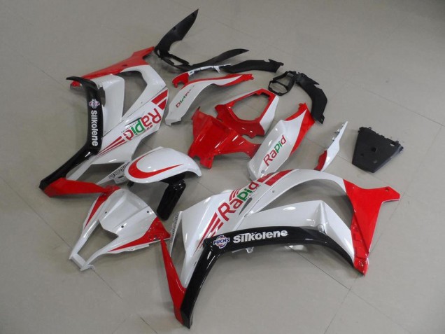 Discount 2011-2015 Red and White Rapid Kawasaki ZX10R Motorcycle Fairings Canada