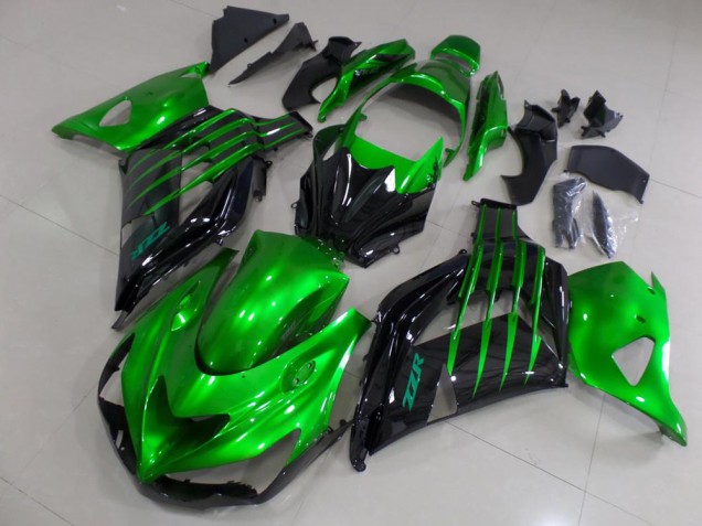 Discount 2012-2021 Candy Green and Black Kawasaki ZX14R ZZR1400 Motorcycle Fairings Kits Canada