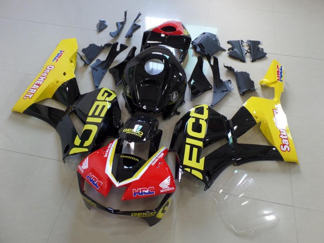 Discount 2013-2023 Yellow Black Geico Honda CBR600RR Motorcycle Fairings Canada