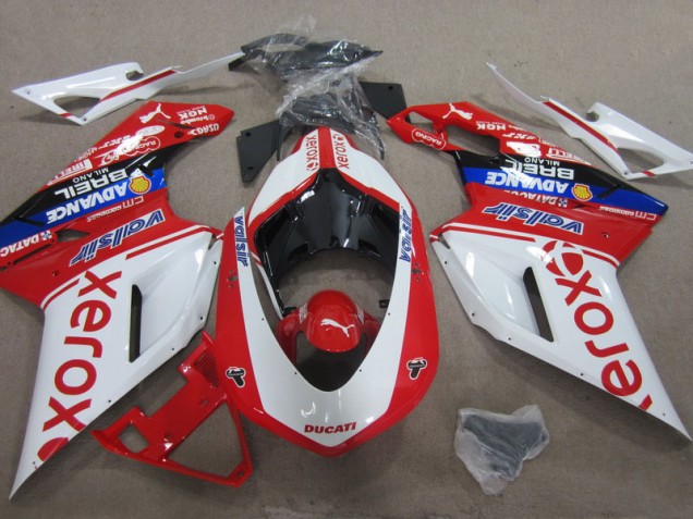 Discount 2007-2014 White Red Xerox Ducati 1098 Motorcycle Replacement Fairings Canada