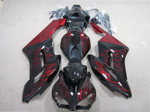 Discount 2004-2005 Black Red Flame Honda CBR1000RR Bike Fairings Canada