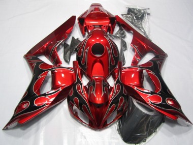 Discount 2006-2007 Red Black Flame Honda CBR1000RR Replacement Fairings Canada