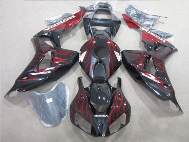 Discount 2006-2007 Black Red Flame Honda CBR1000RR Motorbike Fairing Canada