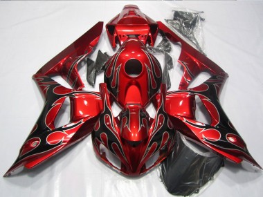 Discount 2006-2007 Red Black Flame Honda CBR1000RR Replacement Motorcycle Fairings Canada