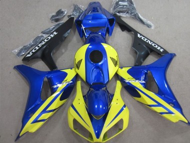 Discount 2006-2007 Blue Yellow Honda CBR1000RR Replacement Fairings Canada