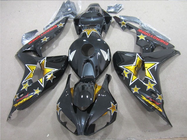 Discount 2006-2007 Black Yellow ENERGY DRINK Honda CBR1000RR Bike Fairing Canada