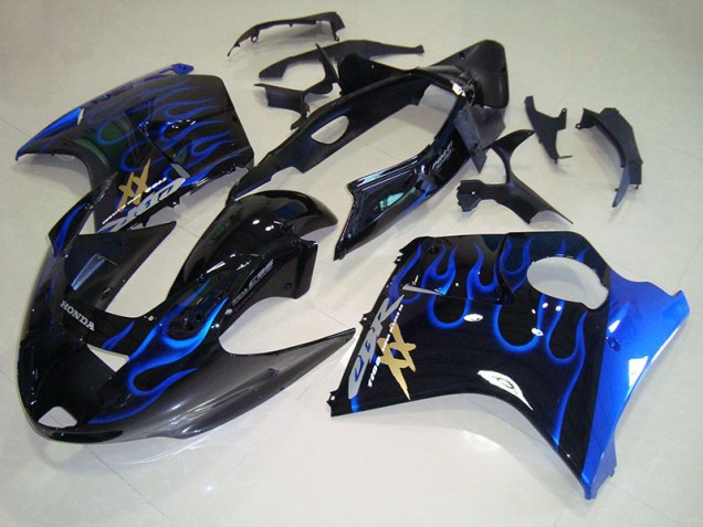 Discount 1996-2007 Black Blue Flame Honda CBR1100XX Blackbird Bike Fairing Canada