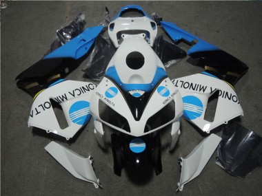 Discount 2005-2006 White Blue Konica Minolta Honda CBR600RR Motorcycle Fairing Kits Canada