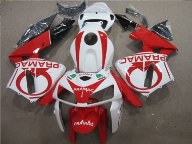 Discount 2005-2006 Red White PRAMAC Honda CBR600RR Bike Fairing Kit Canada