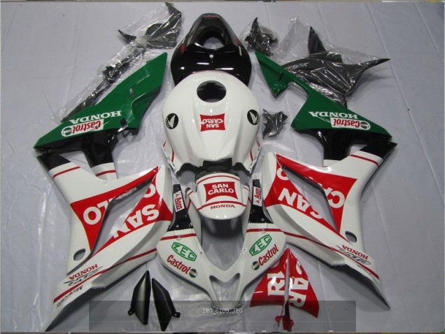 Discount 2007-2008 White Red Green San Carlo Castrol Honda CBR600RR Motorcycle Fairings Canada