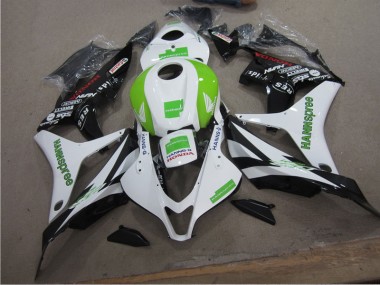 Discount 2007-2008 White Green Hannspree Honda CBR600RR Bike Fairings Canada